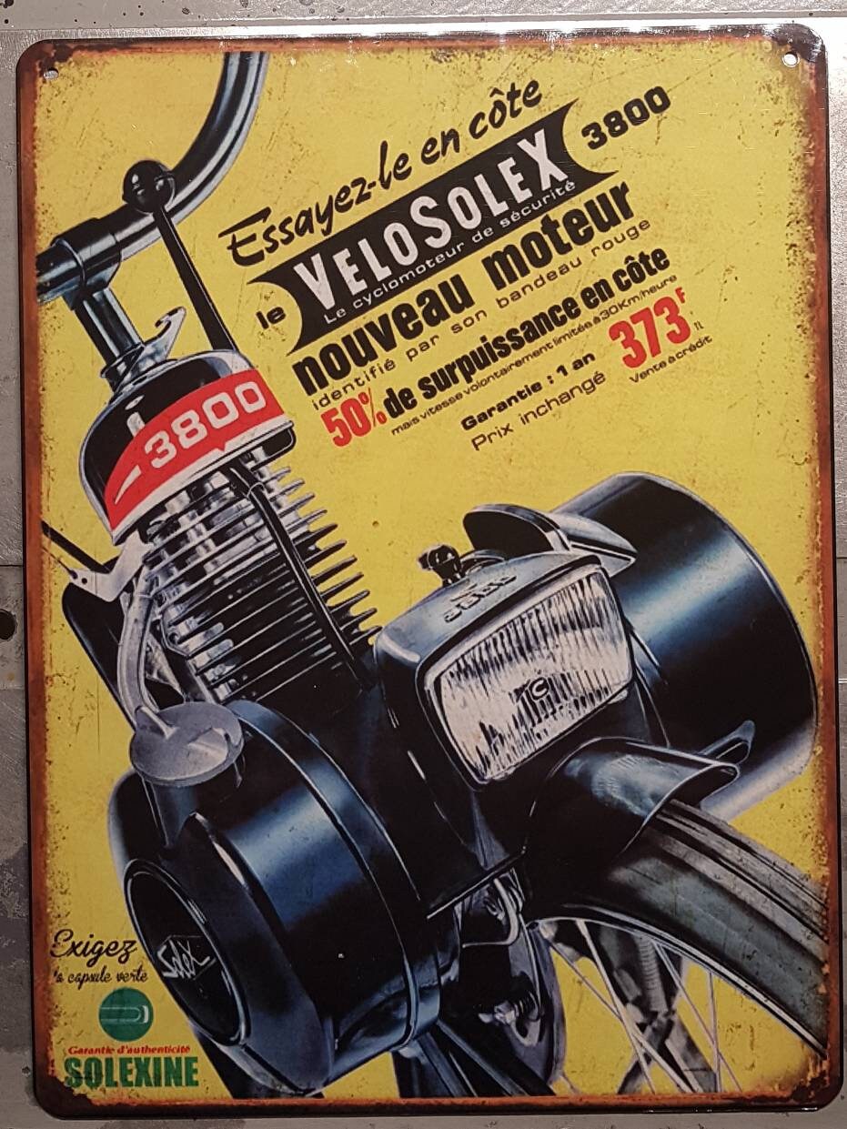 Plaque Métal Vintage Solex