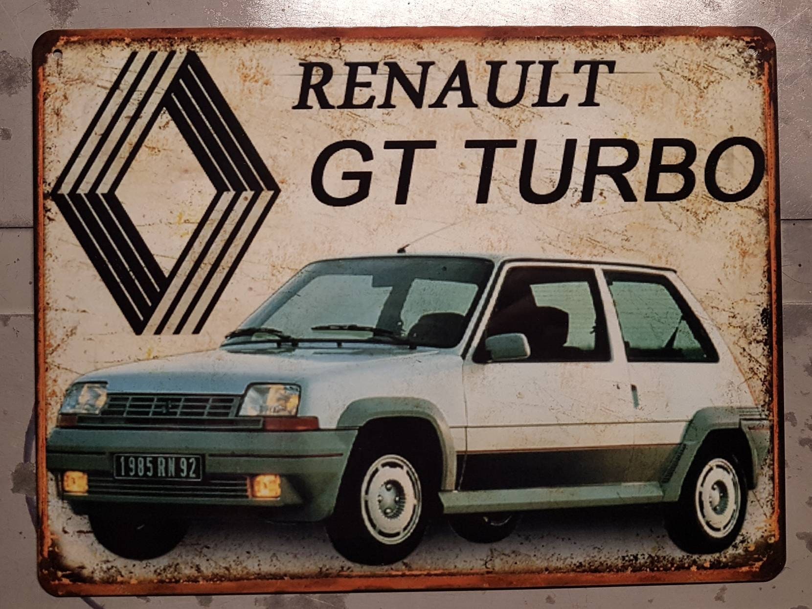 Plaque Métal Vintage Gt Turbo