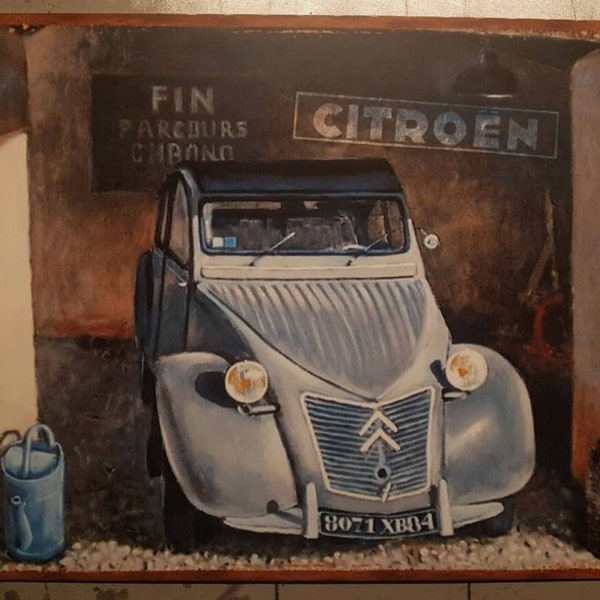 Plaque métal Citroën 2cv