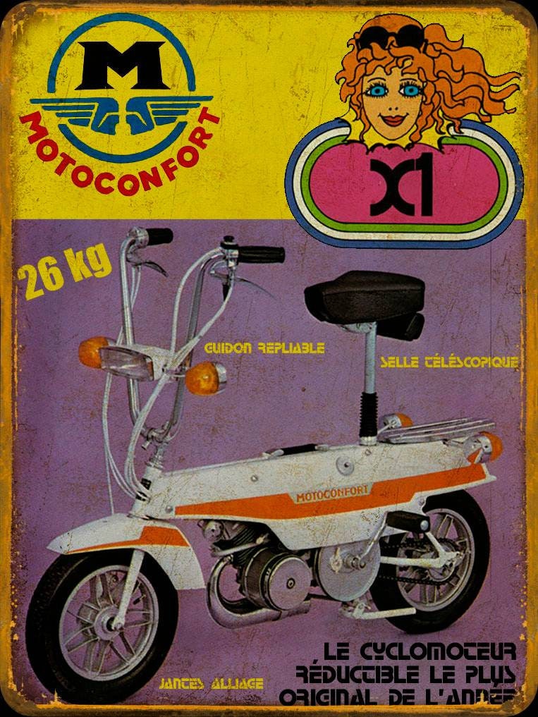 Plaque Métal Vintage Motoconfort X1