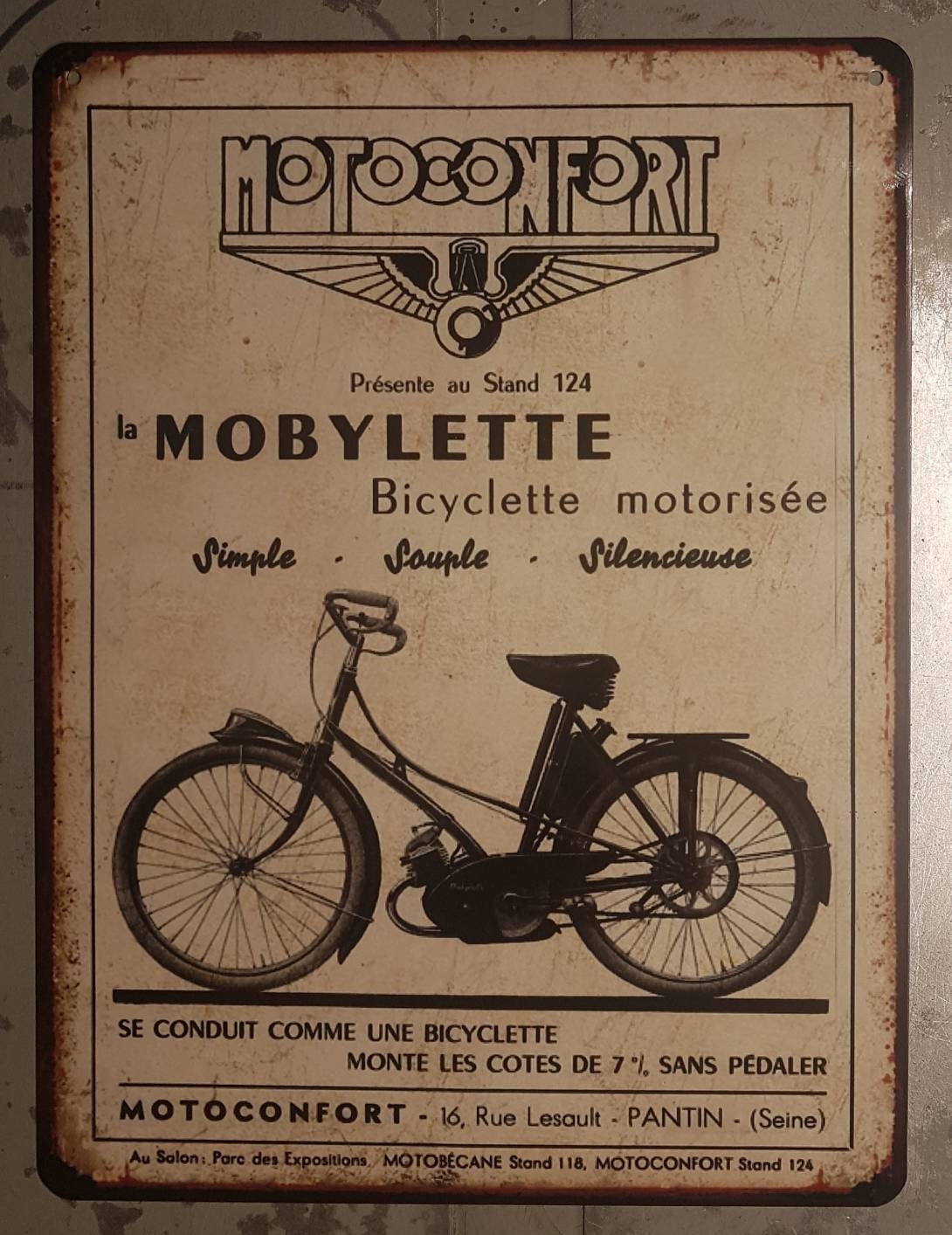 Plaque Métal Vintage Motoconfort