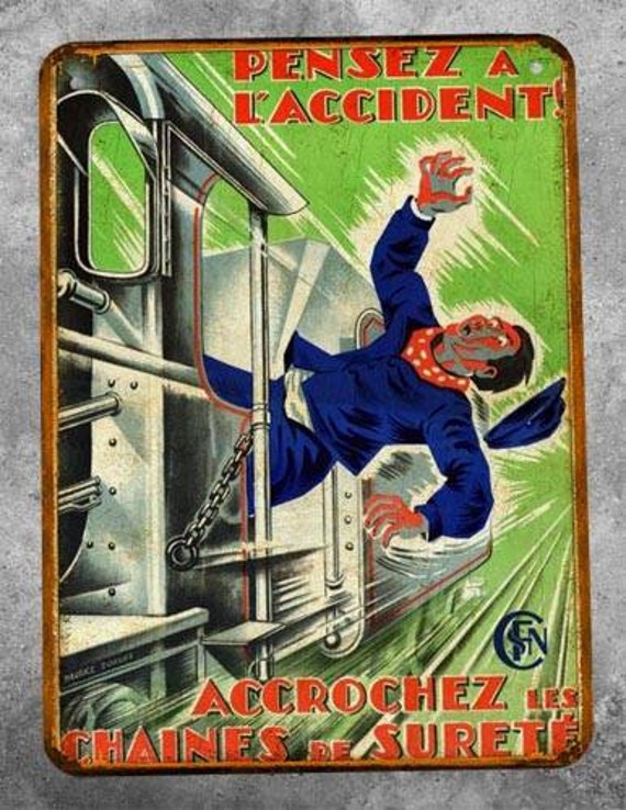 Plaque Métal Vintage Sncf Chaines