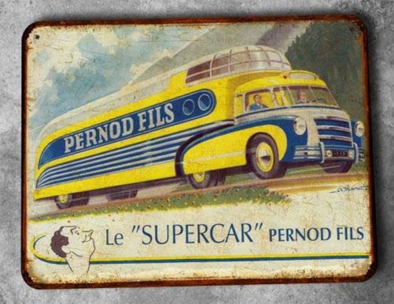 Plaque Métal Vintage Pernod