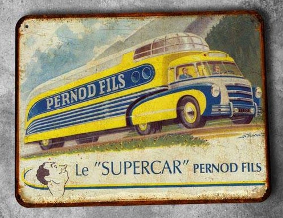 Plaque Métal Vintage Pernod