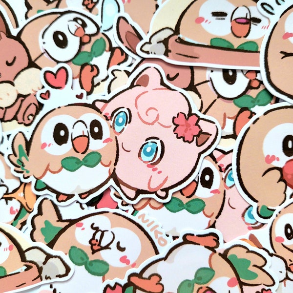 Sakura Spring Rowlet Pokemon Stickers