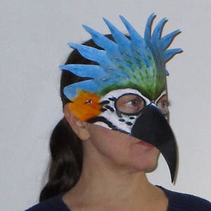 Máscara de loro, máscara de Halloween, máscara de animal, máscara de máscara, máscara de traje, máscara de representación de teatro, máscara de interpretación de baile