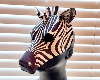 Maschera zebra, maschera di Halloween, maschera animale, maschera