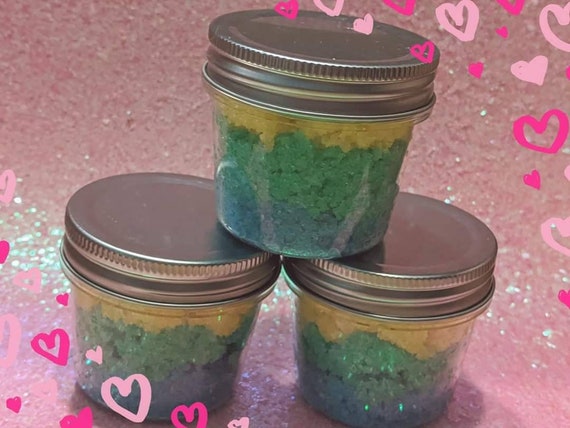 Multi-colored sugar scrub