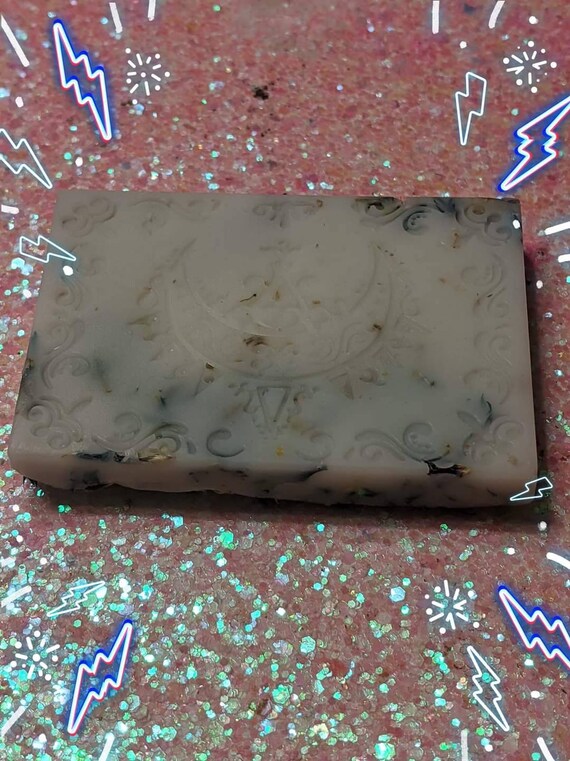 Soap bar with dried flowers