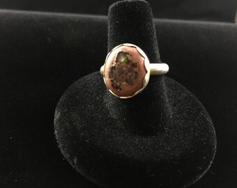 Mexican Fire Opal and Sterling Ring