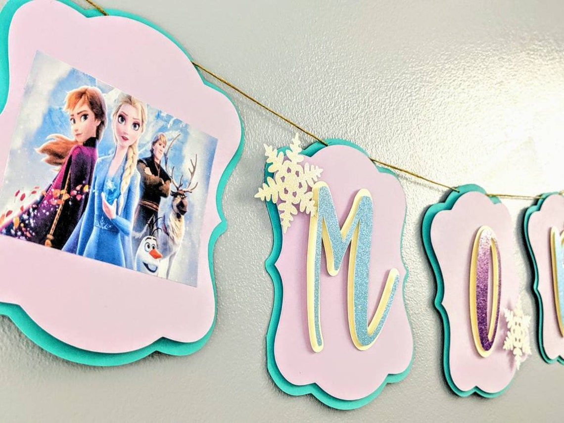 Frozen Frozen 2 Birthday Name Banner Name Banner Elsa Etsy.de