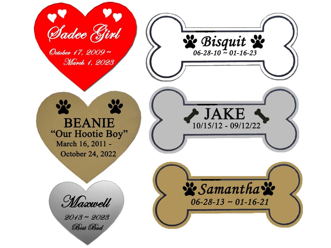 Pet Name Plate, Engrave Name Plate for Pet, Dog Engraved Plate, Cat