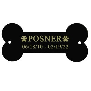 Large Engraved Dog Bone Pet Memorial Plate - Great for Fund Raisers Dog Parks