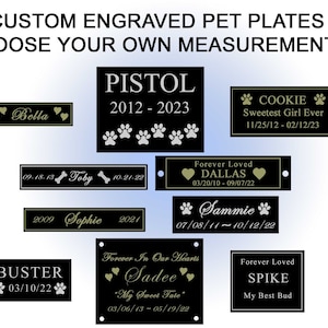 Custom Pet Engraved Name Plate, Pet Engrave Plate, Pet Loss Urn Name Plate, Engraved Pet Plaque, Custom Dog Name Plate, Cat Engraved Plaque