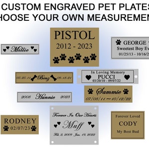 Custom Engraved Name Plate, Pet Loss Name Plate, Custom Dog Name Plate, Cat Engraved Plaque For Urn, Pet Engrave Plate, Engrave Pet Plate
