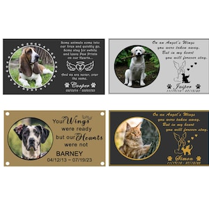 Custom Engraved Photo Frame Name Plate, Pet Loss Personalized Memorial Plaque, Large Photo Frame Name Plate, Dog, Cat or Any Pet