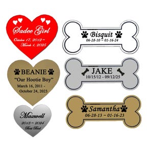 Pet Name Plate, Engrave Name Plate For Pet, Dog Engraved Plate, Cat Engrave Plaque, Pet Loss Name Plate, Custom Pet Plate, Pet Engrave Plate