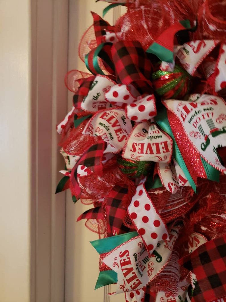 Winter Wreath Front Door Wreath Elf Wreath Christmas Wreath, Christmas Wreath