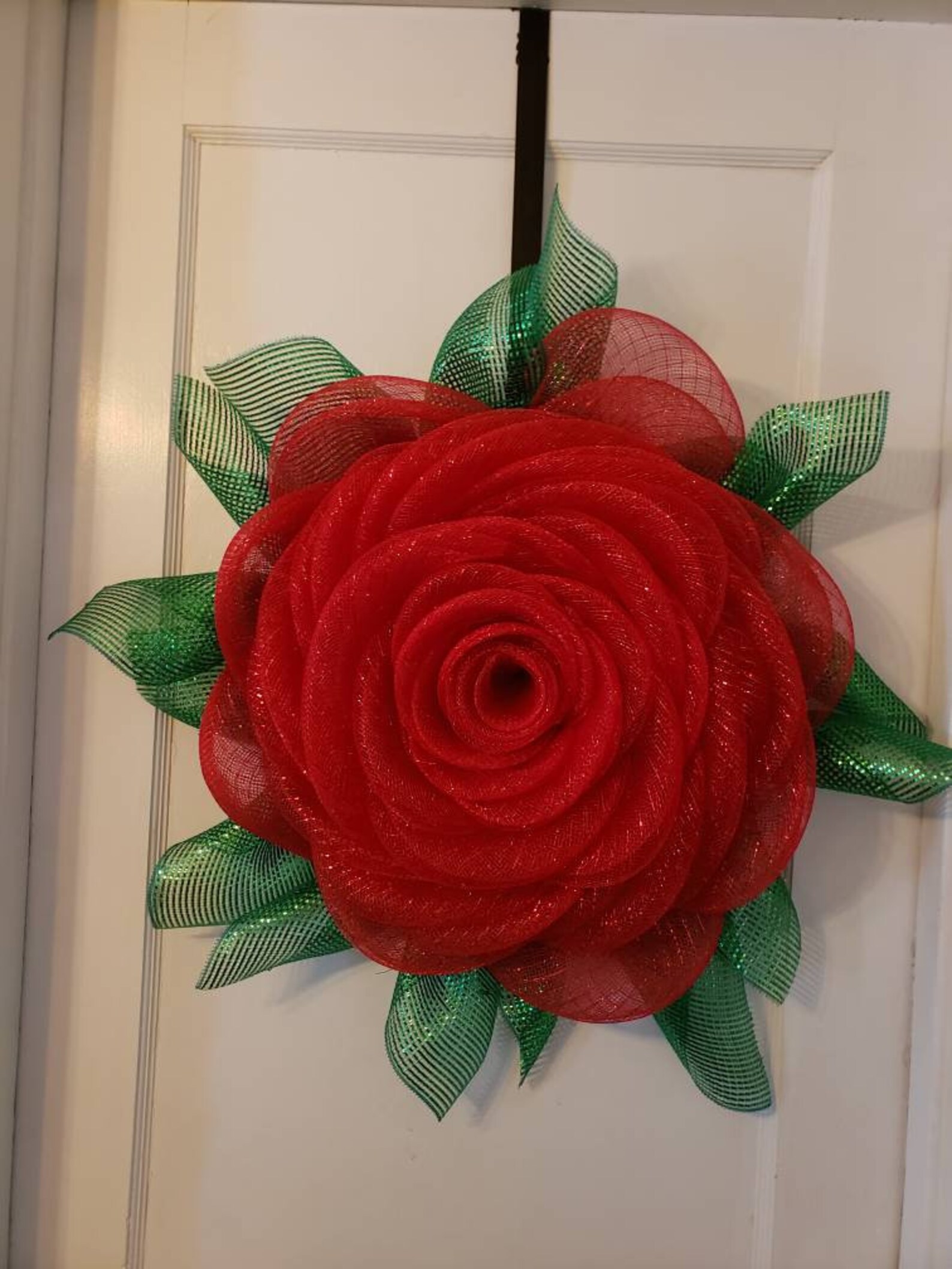 Red Rose, Flower Wreath, Front Door Wreath, Spring Wreath, Summer
