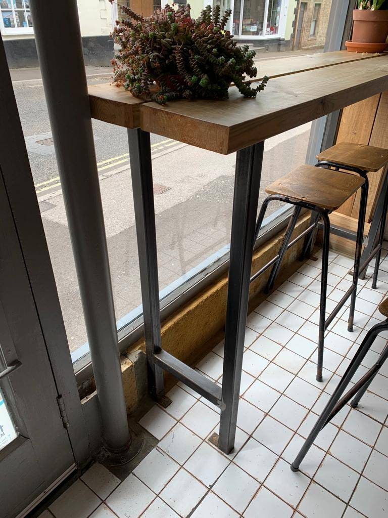 Single One H Design Metal Breakfast Bar High Table Leg 90cm Etsy UK