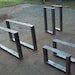 2 Box Section Retro Industrial Steel Metal Dining Table Coffee Bench Legs Desk Breakfast bar Many Sizes Per Pair 