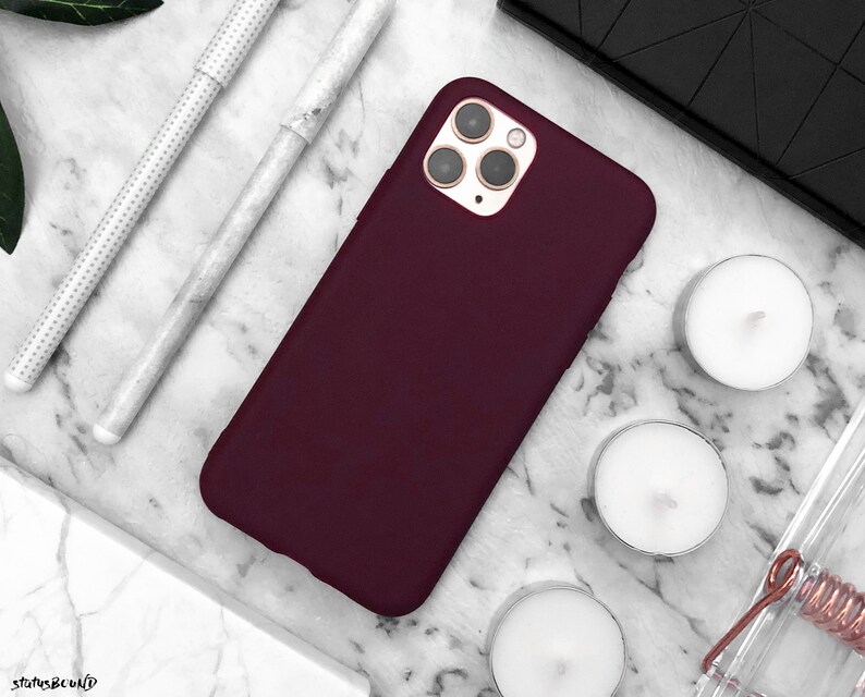 Maroon iPhone Case iPhone 12 Case iPhone 12 Pro Case iPhone 12 Pro Max Case 12 Mini 11 Pro 11 Pro Max 11 XR XS Max Xs X 8 7 6S 6 SE Silicone 