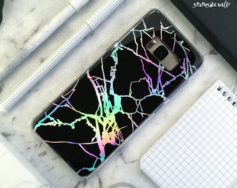 Marble Samsung Galaxy Case Galaxy S9 Case Galaxy S9 Plus Case S9+ Galaxy S8 Case Galaxy S8 Plus Case S8+ Case Galaxy Note 8 Case Laser Black
