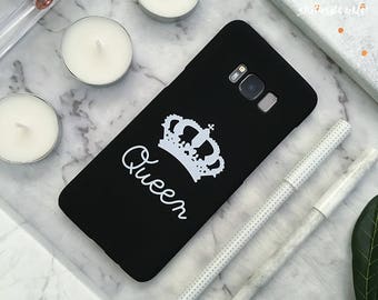 Queen Samsung Galaxy Case Galaxy Case Galaxy S8 Case Galaxy S8 Plus Case Galaxy S8+ Case Galaxy Note 8 Case Note8 Case Crown Black White