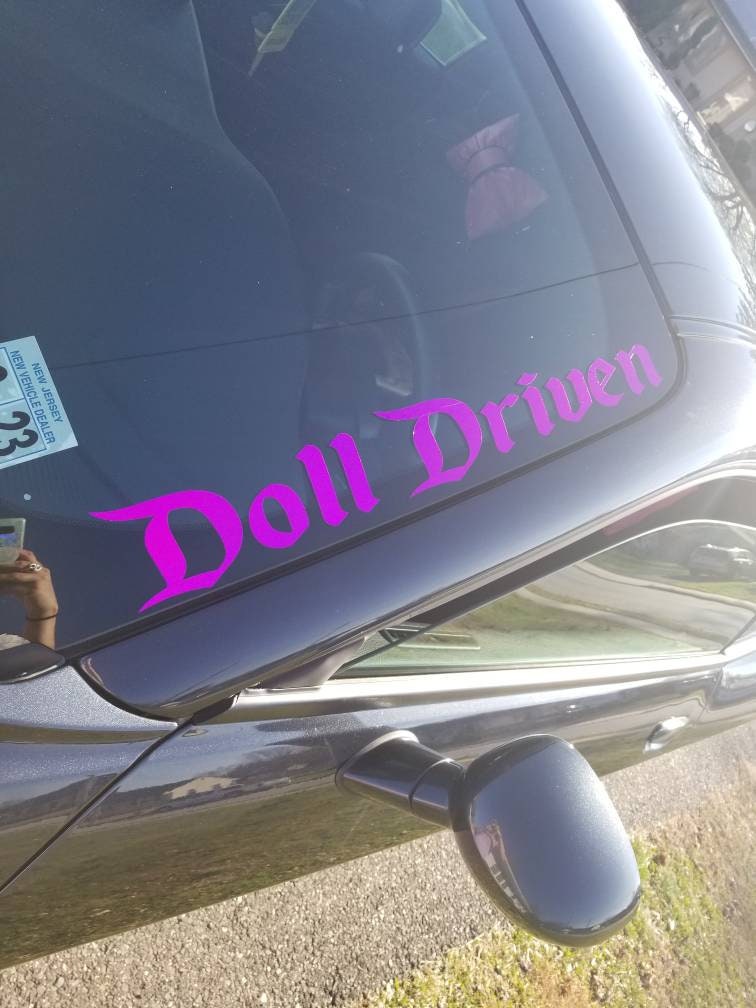 Doll Driven/ Car Girls/ Stickers for Girls Cars/ Vinyl for Etsy