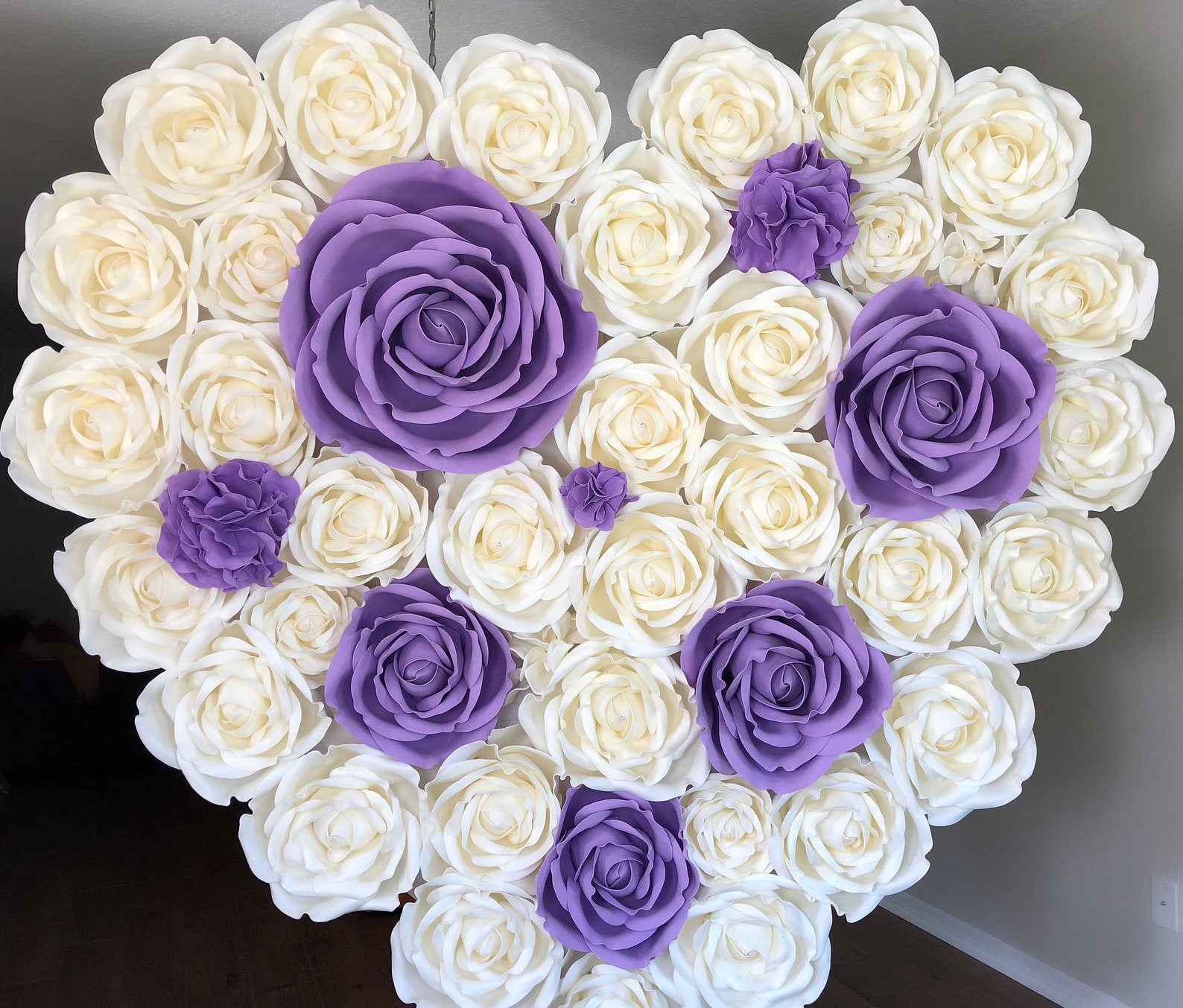 RENT Flower Wall Backdrop in Tampa Bay FL /heart Flower Wall Etsy