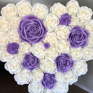 RENT - Flower Wall Backdrop in Tampa Bay FL /Heart Flower Wall / Wedding Floral Backdrop /Photo Booth Event Decor for RENT/Baby Shower Decor