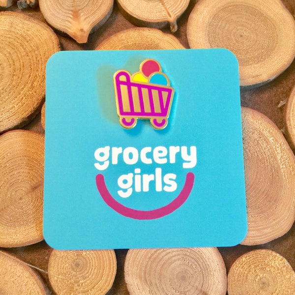 Grocery Girls Knit Logo Enamel Pin