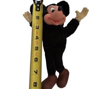 Mickey Mouse pluche pop rubberen gezicht Applaus 8" vintage afbeelding 6