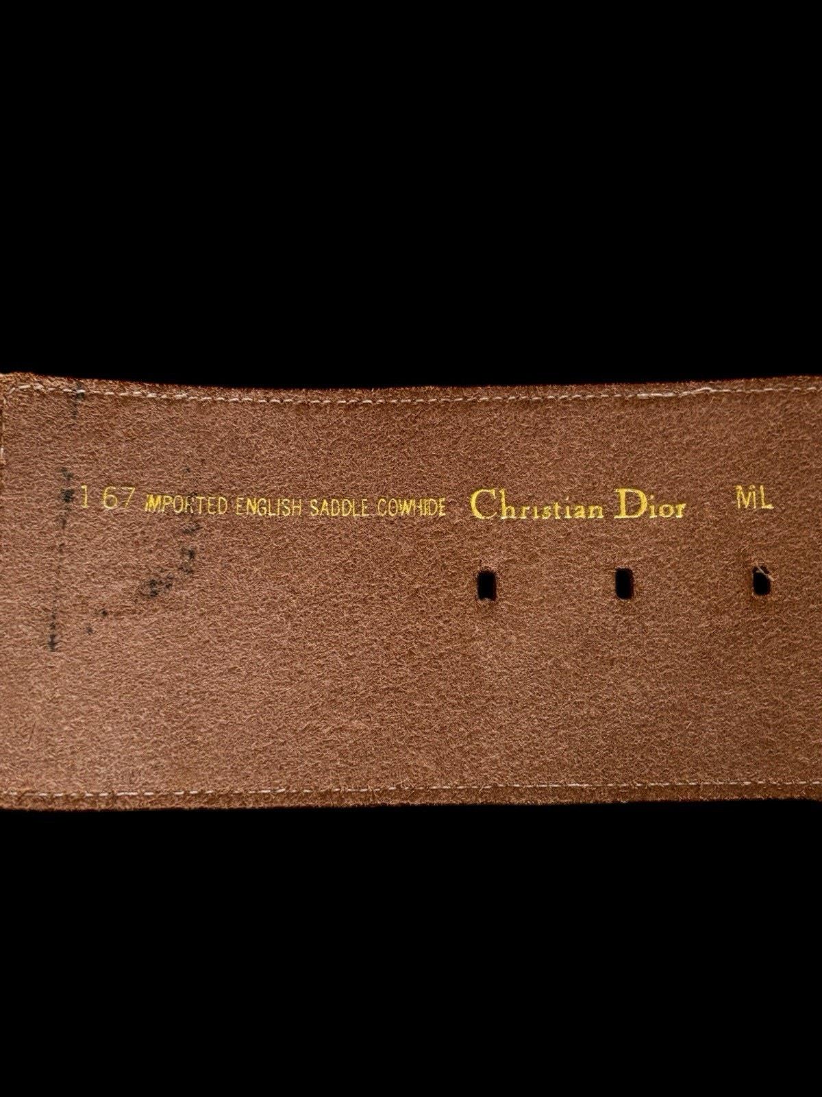 Christian Dior Women’s Wide Belt Elastic W/ Saddle Leather Zig Zag Sz ML 1980s Dior Leather Wide Belts for Women for sale | eBay main image 4