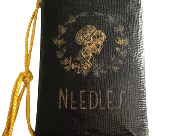 Vintage Edwardian Needle Case Needles advertisement Newark NJ book Antique