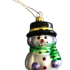 Frosty The Snowman Mercury Glass Ornament Christmas Holiday Tree Collectable