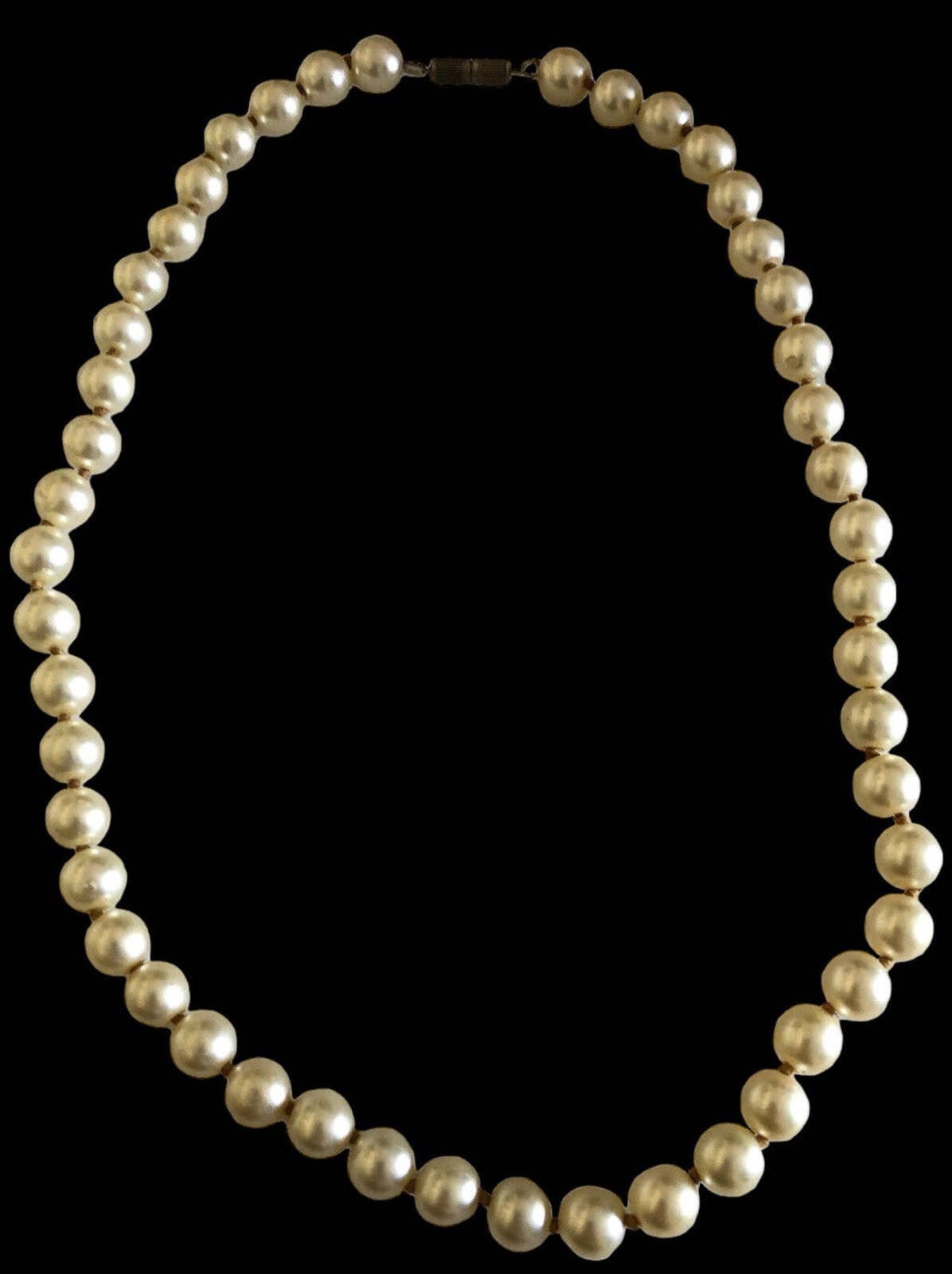 [韓国人気ジュエリー] nff whimpsy pearl necklace-ivory Ivory Cream Authentic Freshwater Pearl Necklace Hand Knotted