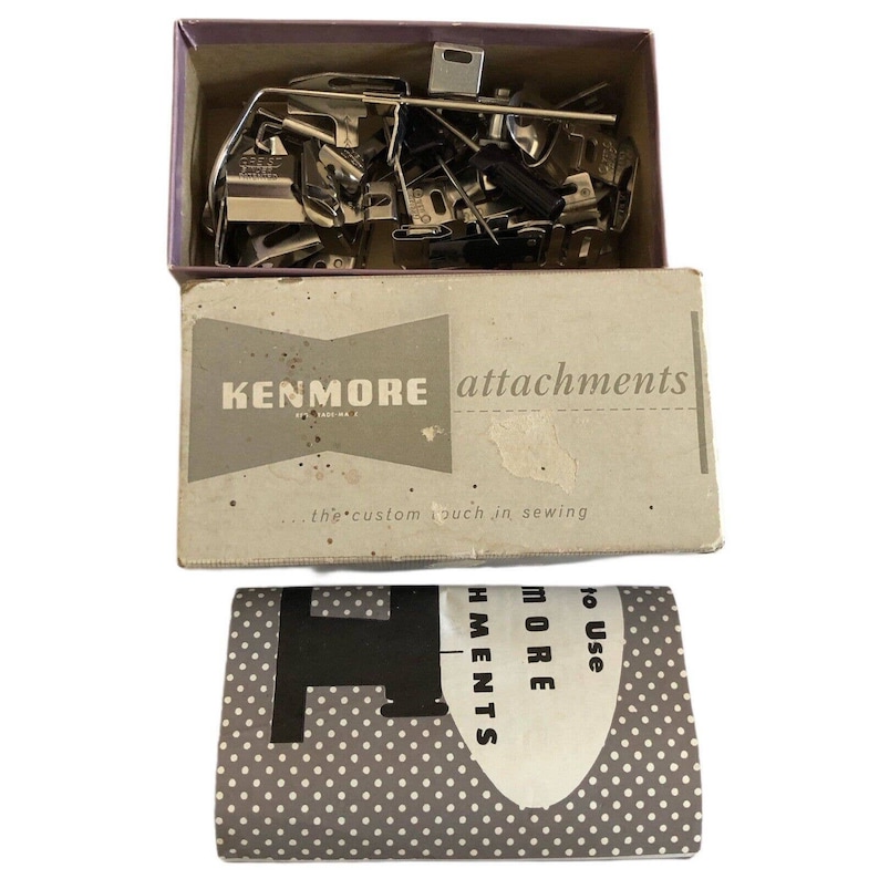 Vintage Kenmore Sewing Machine Attachments Model No.607.98 Etsy