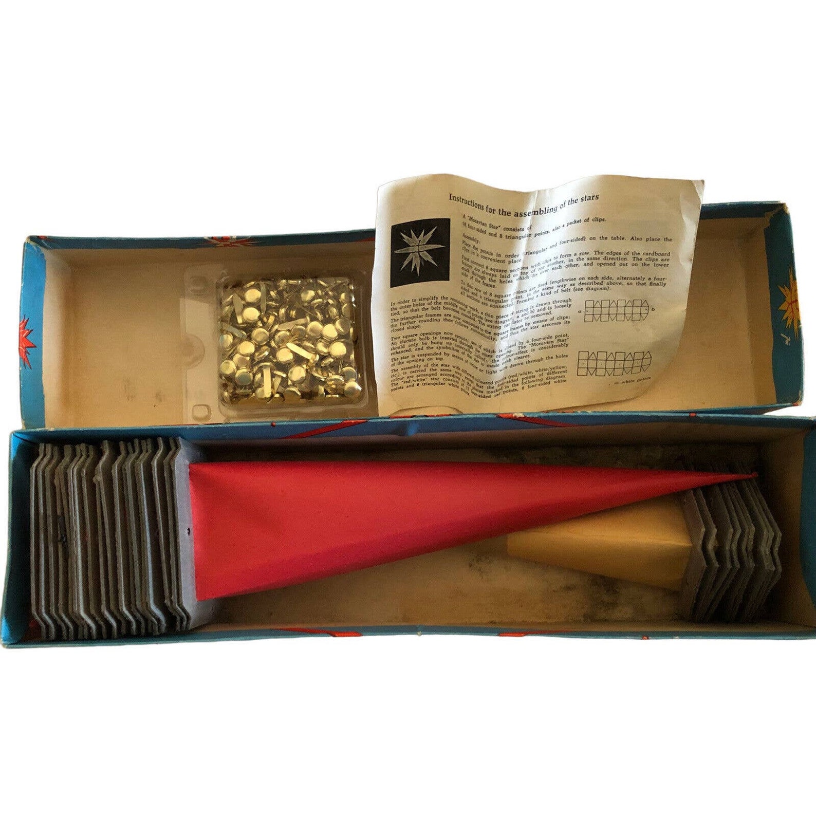 Vintage Moravian Herrnhut Advent Christmas Star Kit Complete in Original Box