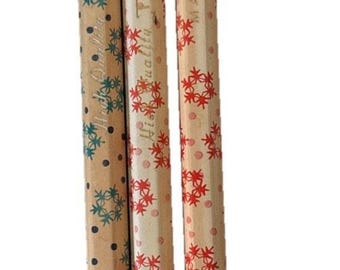 3 lápices Tombow Snowflake 3312 HB - Hechos en Japón, estilo vintage, alta calidad.