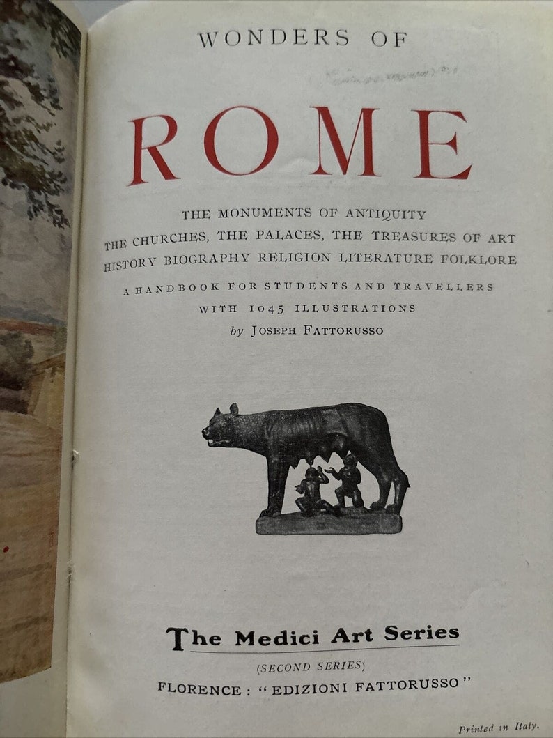 Wonders Of Rome: Eternally Beautiful The Medici Series by Joseph Fattorusso 1952 image 5