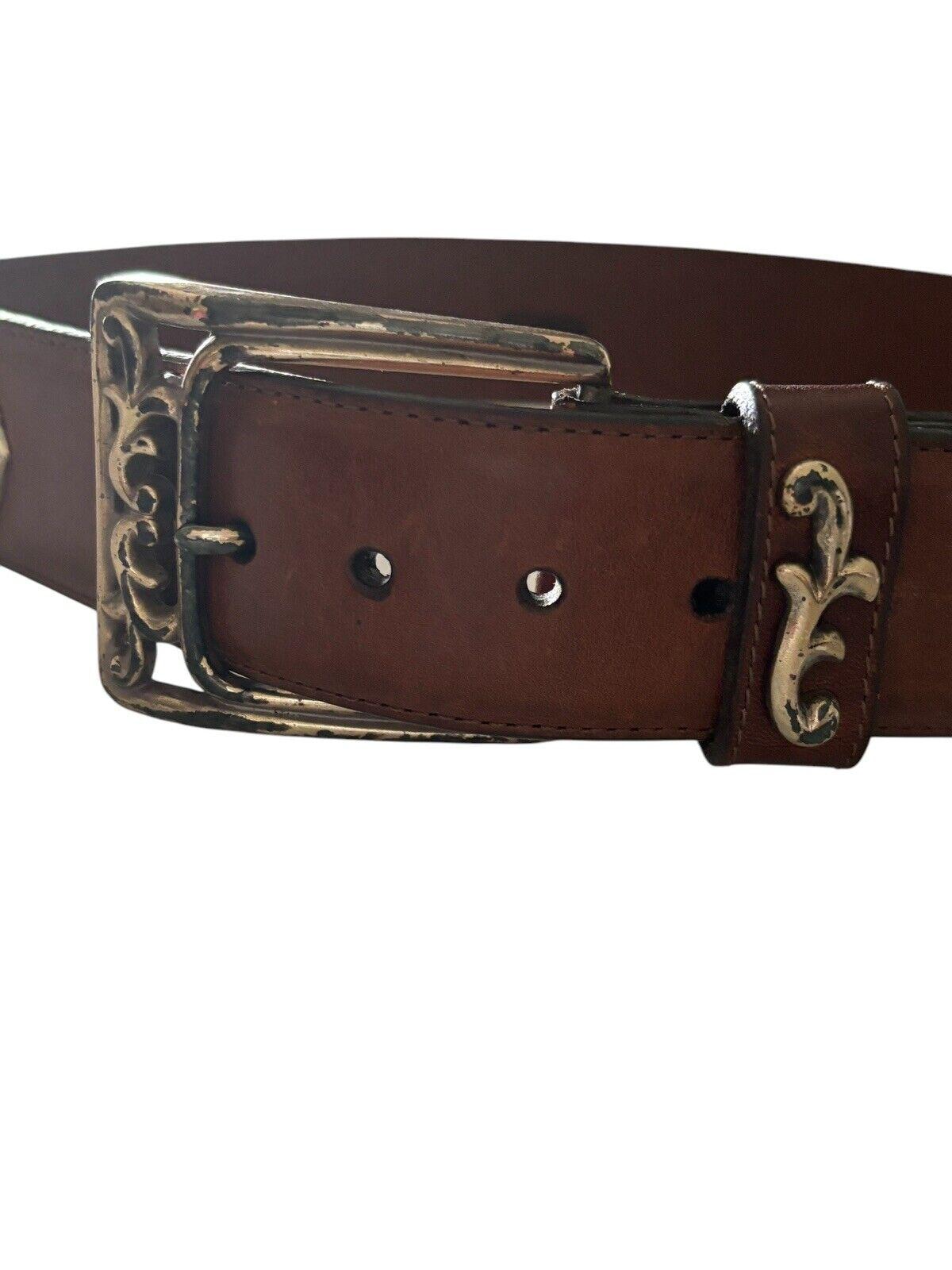 Brighton Women’s Art Nouveau Belt brown Leather Silver Swirl buckle Scroll Sz S Amazon.com: Shyanne Women main image 4