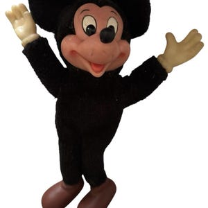 Mickey Mouse pluche pop rubberen gezicht Applaus 8" vintage afbeelding 1
