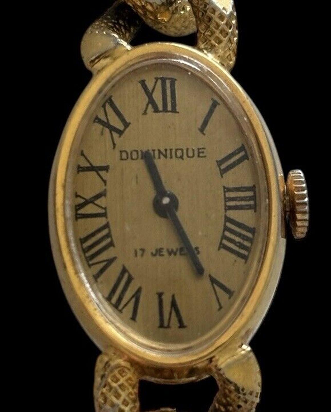 PAUL DOMINIQUE 17 Jewels Swiss Made Wind-up Gold Chain  display picture 2