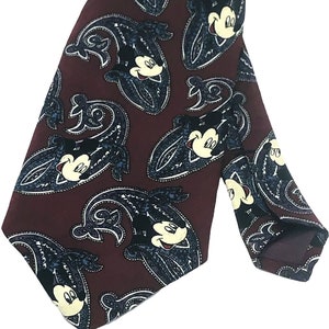 Mickey Mouse Necktie Paisley Polyester Balancine Disney Mickey Unlimited