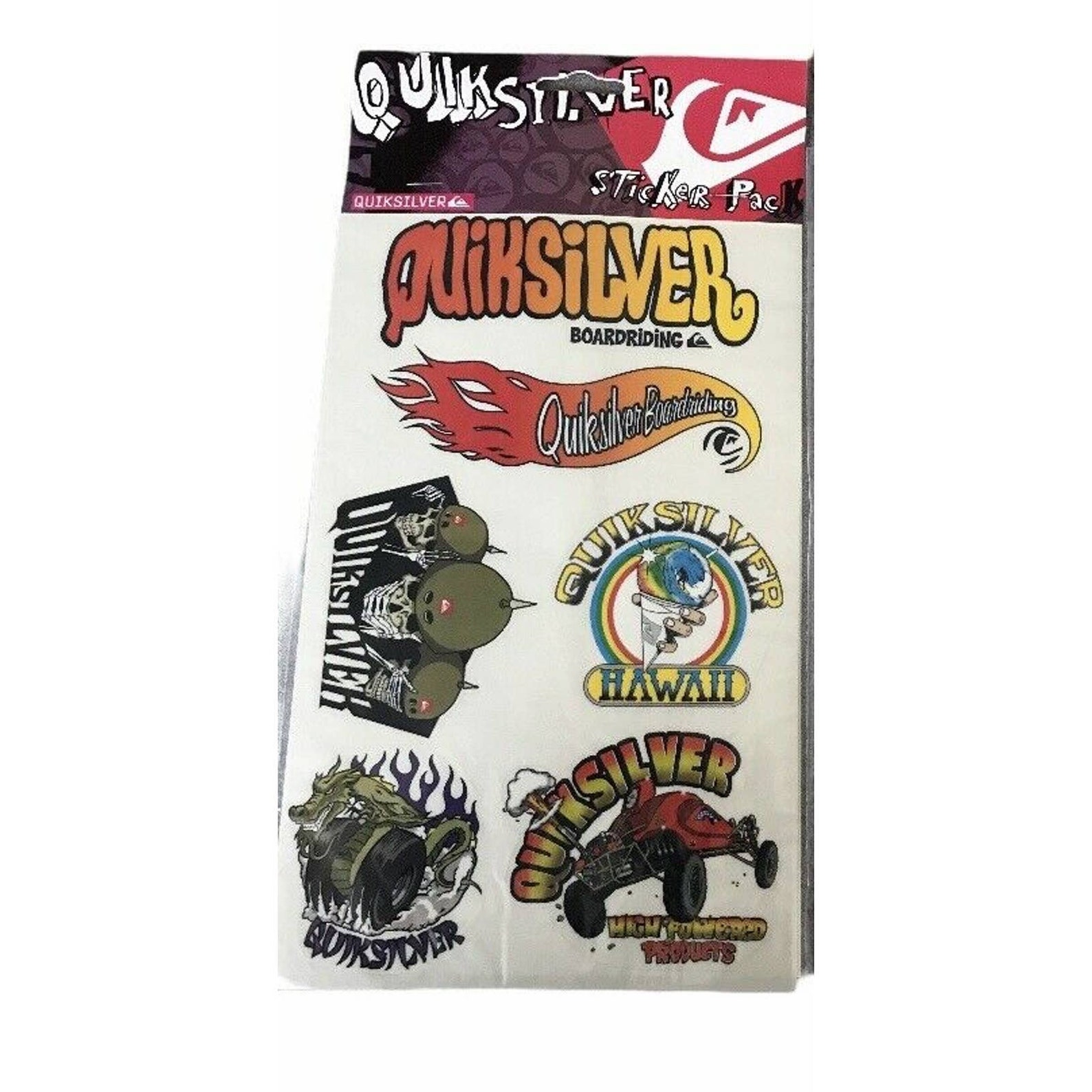 Vintage Quiksilver Stickers Decals Surf Skateboard Diving 80s Etsy