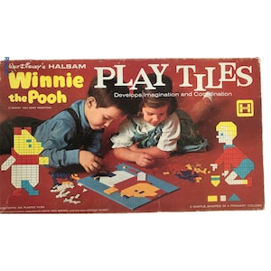1970 Walt Disney Winnie The Pooh Play Tiles Milton Bradley Playskool Complete