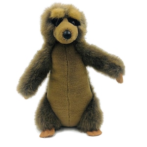 K&M Int USA Brown Gray Meerkat Weasel  11 Inch Stuffed Animal Plush 1994