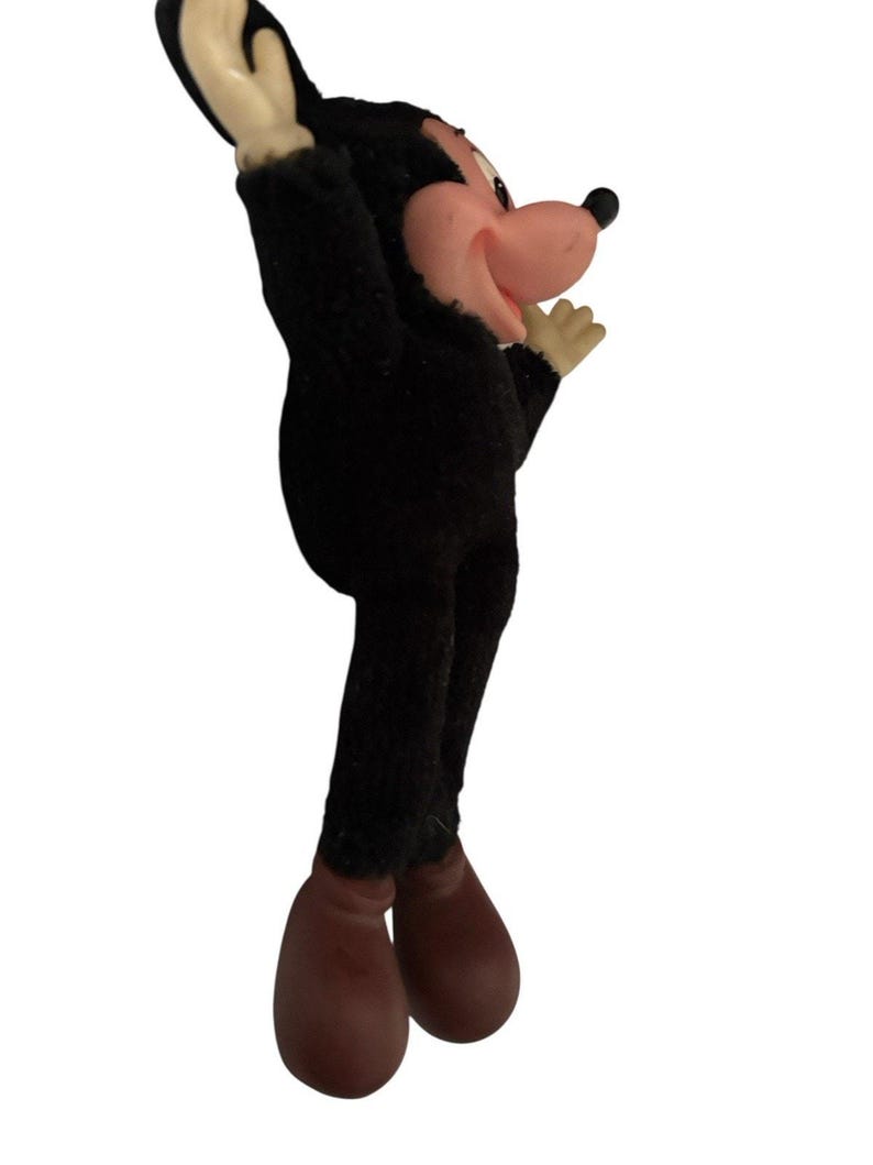Mickey Mouse pluche pop rubberen gezicht Applaus 8" vintage afbeelding 4
