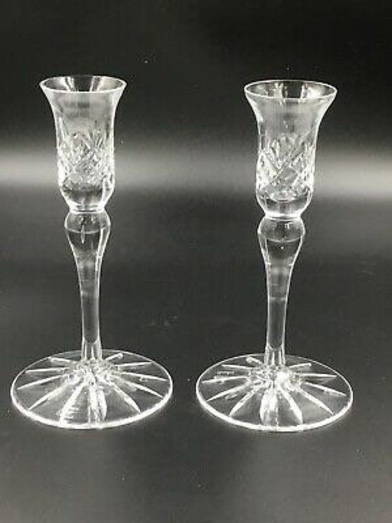 Royal Brierly Crystal York Braemac 7 High Candle Holders Etsy
